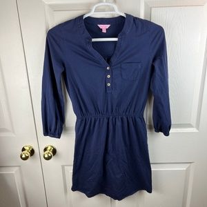 Lilly Pulitzer Beckett Shirt Dress Blue Size Small